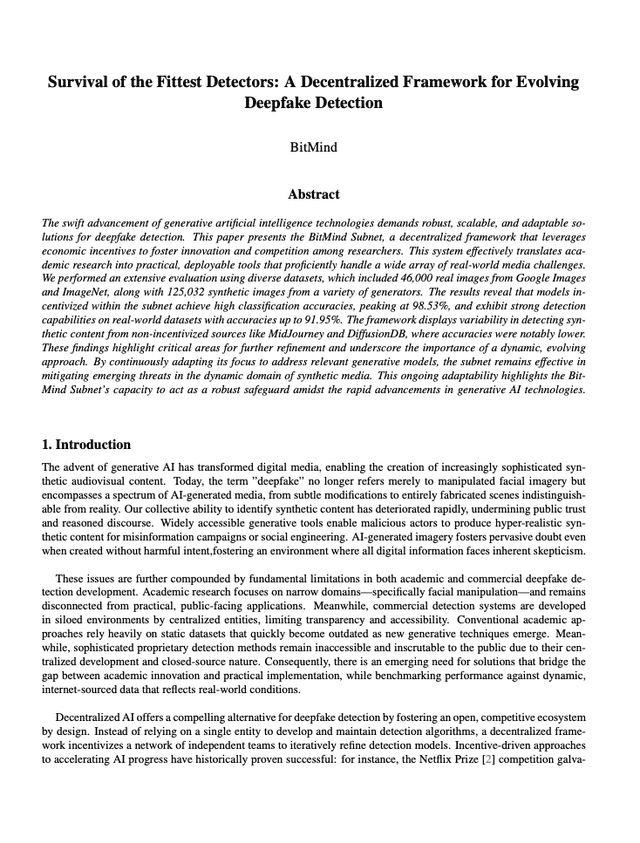 Survival of the Fittest Detectors - First Page